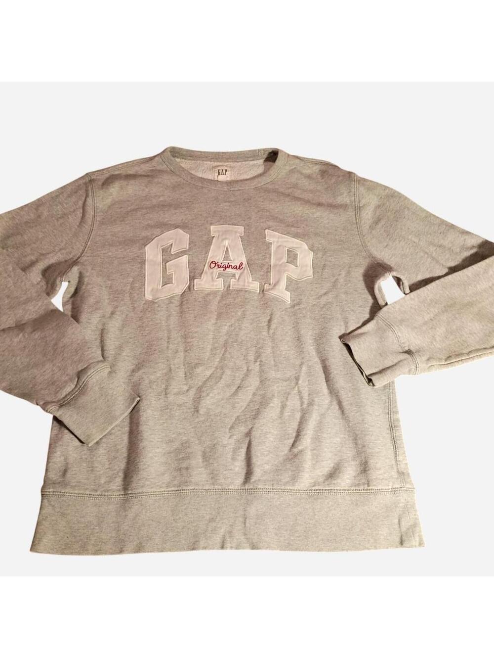 GAP Original Logo Light Gray Crewneck Sweatshirt Small
